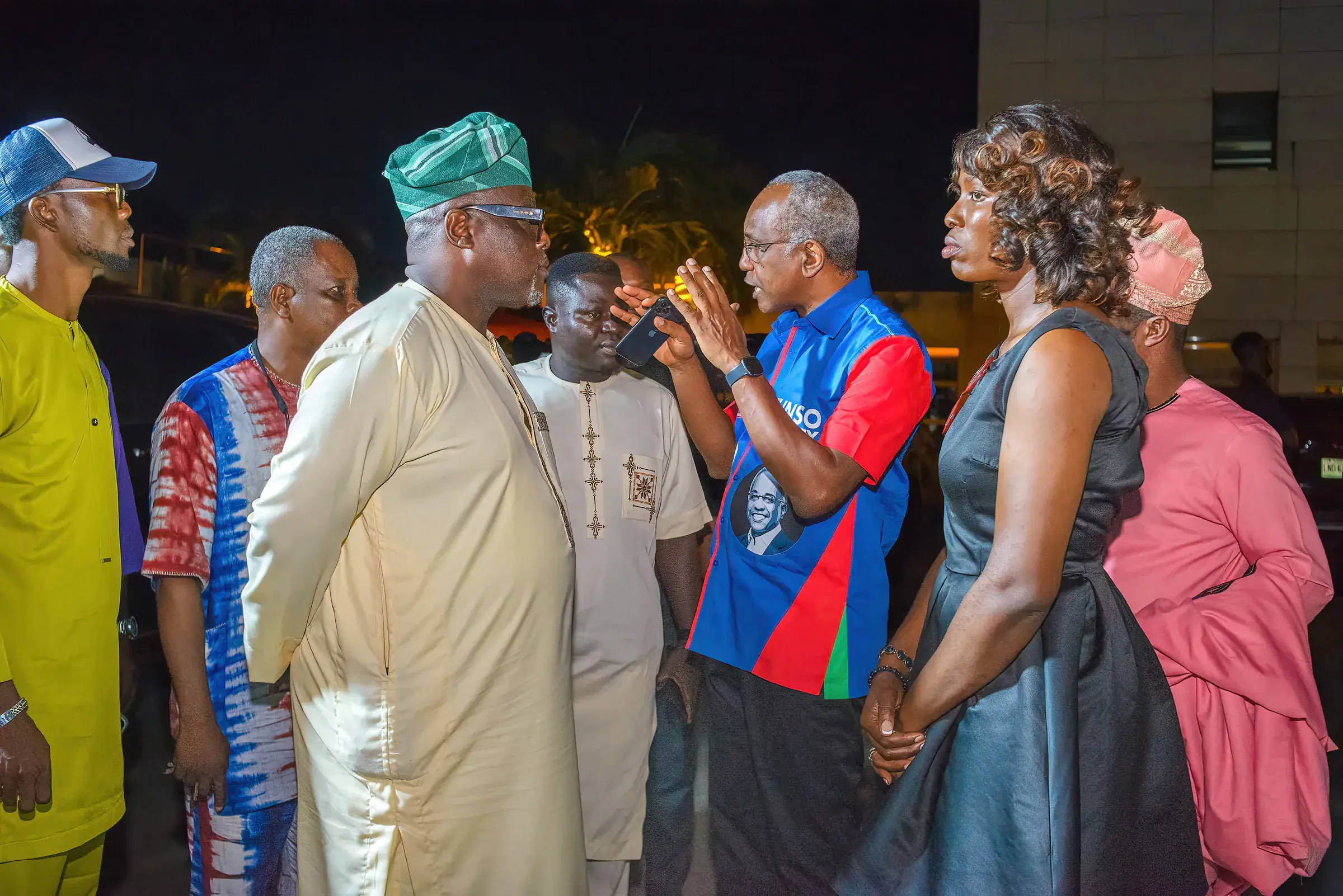 Funso Doherty with people at the Candidates' Dinner.