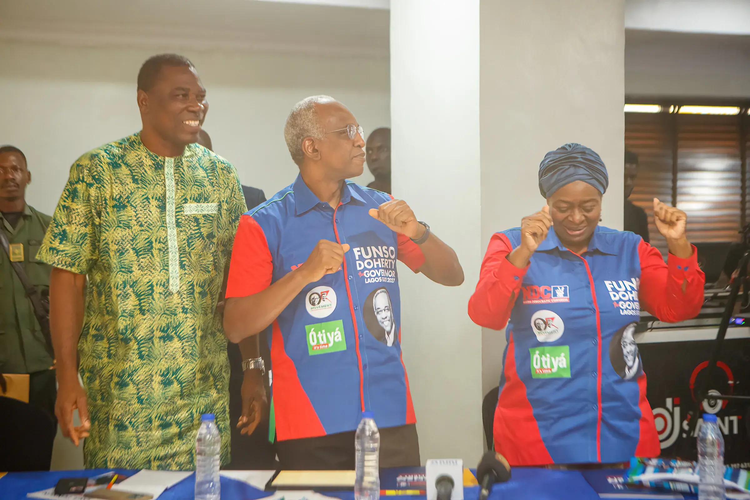 Funso Doherty and Tolani Animashaun at her unveiling as his running mate.