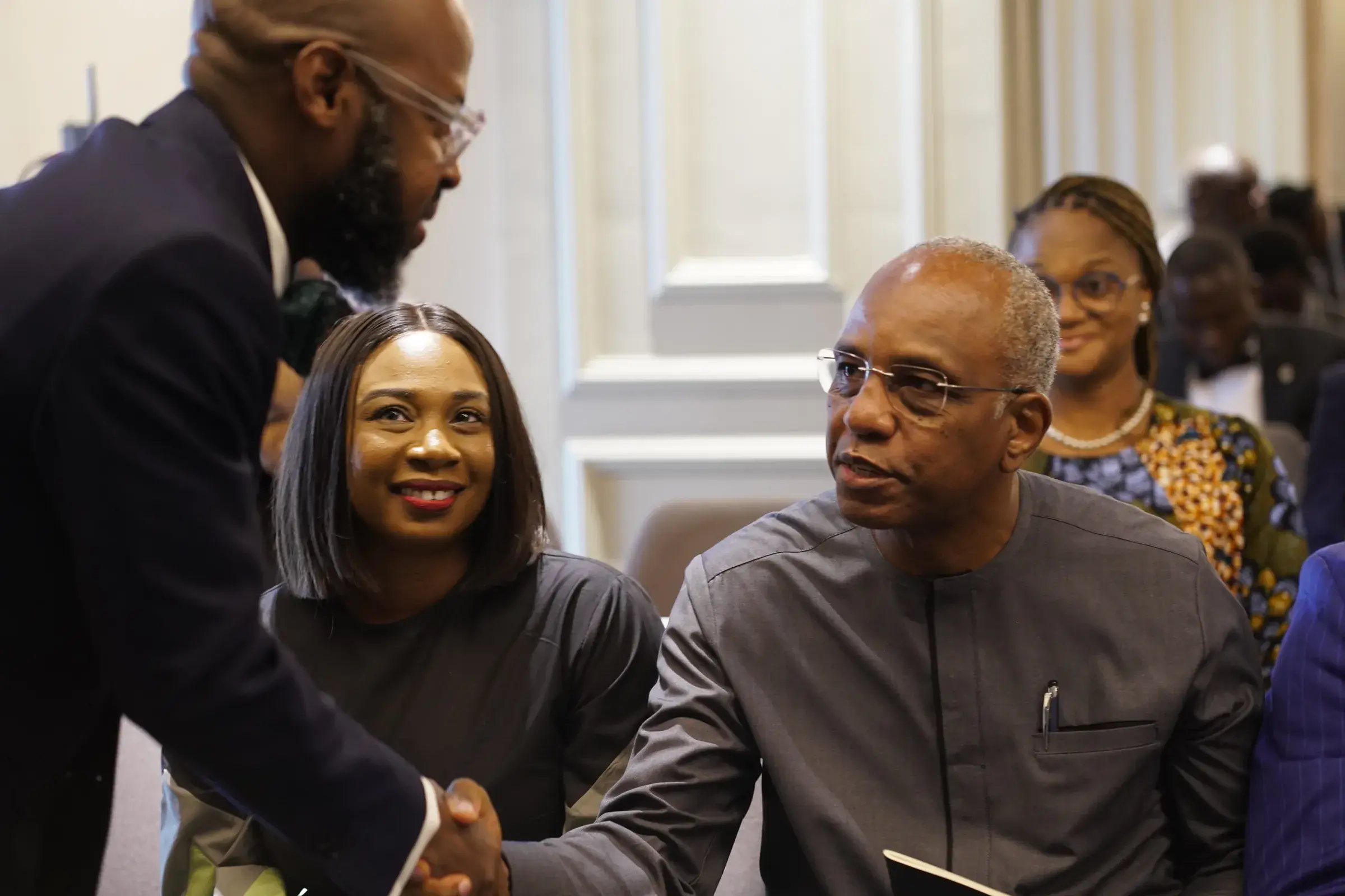 Funso Doherty with people at NBA Ikeja Law Week 2026.
