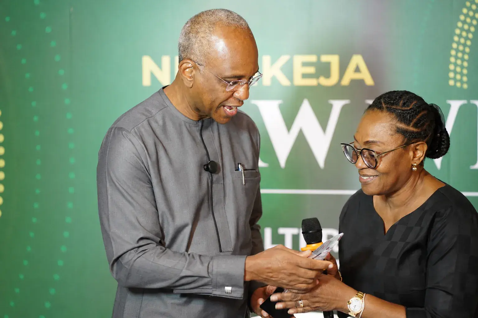 Funso Doherty with people at NBA Ikeja Law Week 2026.